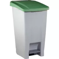 Pedálos szemétkosár, Gastro 60 l, szürke/zöld