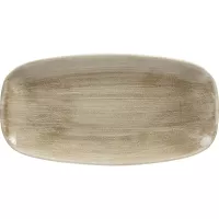 Sekély tányér, Churchill Patina Antique Taupe, 35,5x18,9 cm