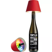 LED asztali palack lámpa, Sompex Top 2.0 14 cm, piros