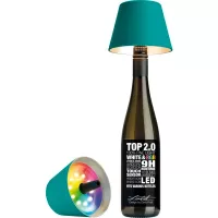 LED asztali palacklámpa, Sompex Top 2.0 14 cm, türkiz