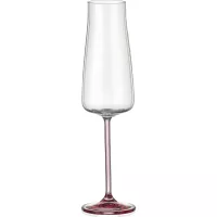 BOHEMIA CRISTAL Alex rose Pezsgőspohár, Űrtartalom: 0,21 liter, magasság: 251 mm