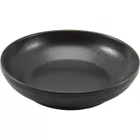 GENWARE porcelán tál, Magasság: 67 mm, Ø: 270 mm, fekete