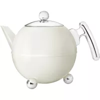 BREDEMEIJER Bella Duplafalú teáskanna, űrtartalom: 1,20 liter, magasság: 181 mm, fehér